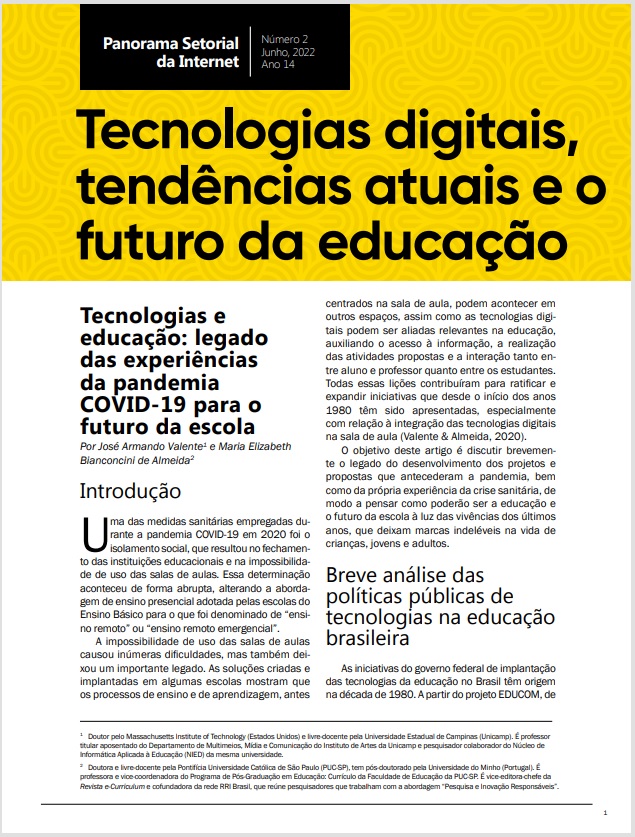 Ano XIV - N. 2 - Tecnologias digitais, tendência atuais e o futuro da educação